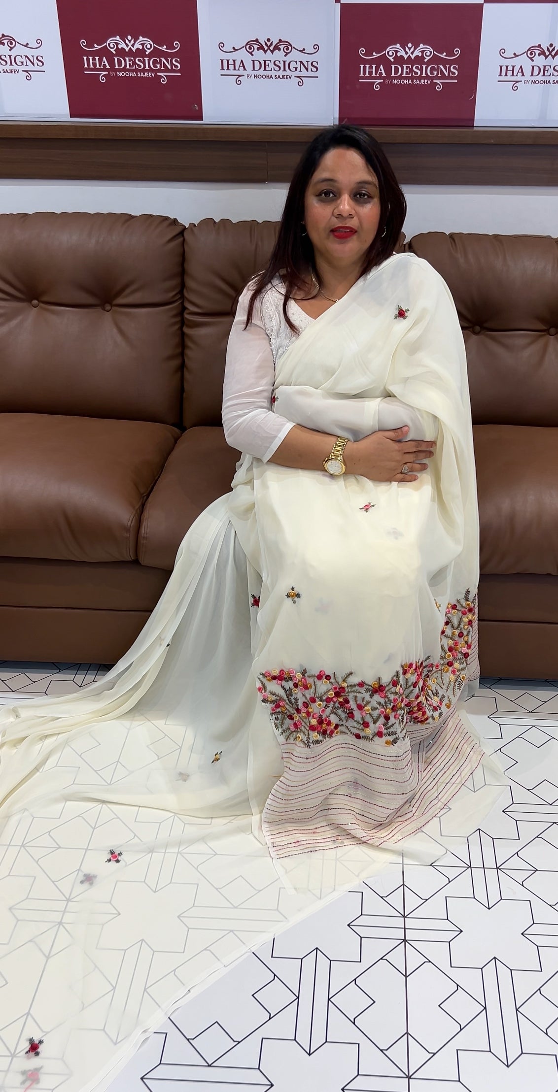 FORWARD FAUX GEORGETTE SAREES - IHA 9587