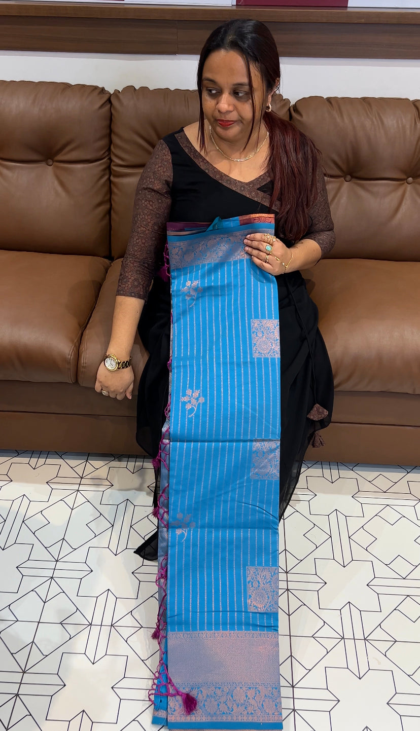 SEMI SILK SAREE - IHA 8624