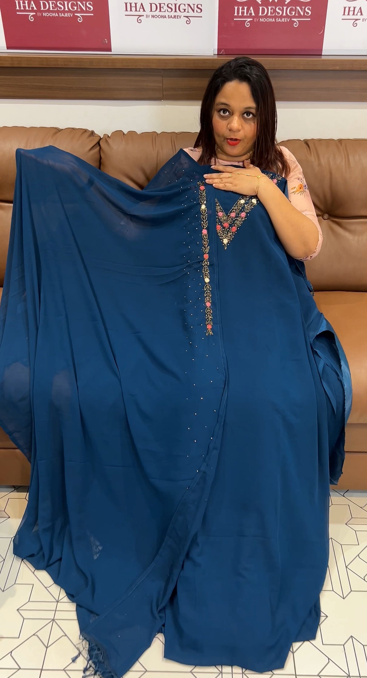 FORWARD HAND WORKED UNSTITCHED SALWAR SUITS - IHA 9876