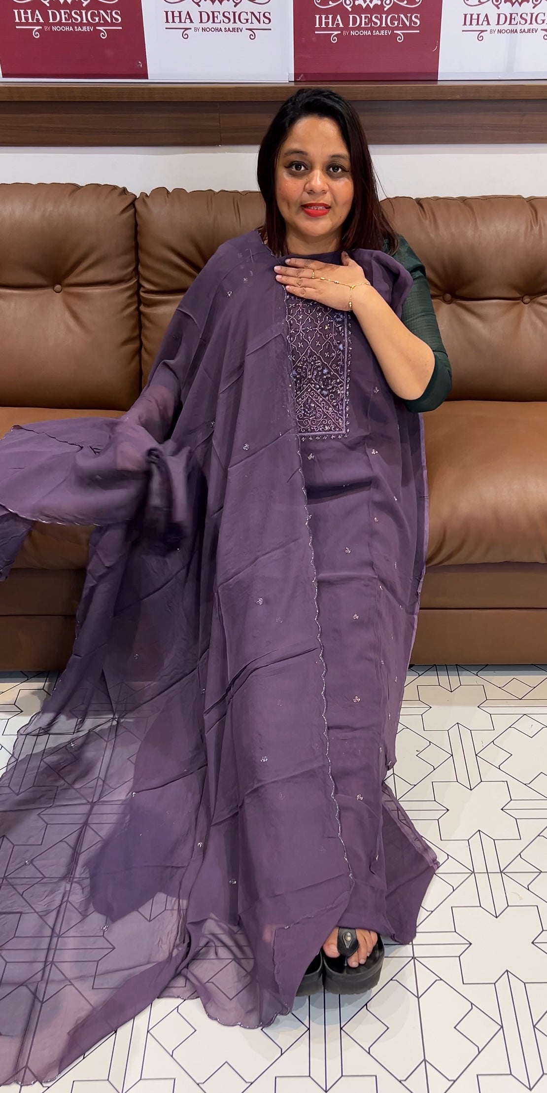 VISCOSE GEORGETTE UNSTITCHED SALWAR SUITS - IHA 9749
