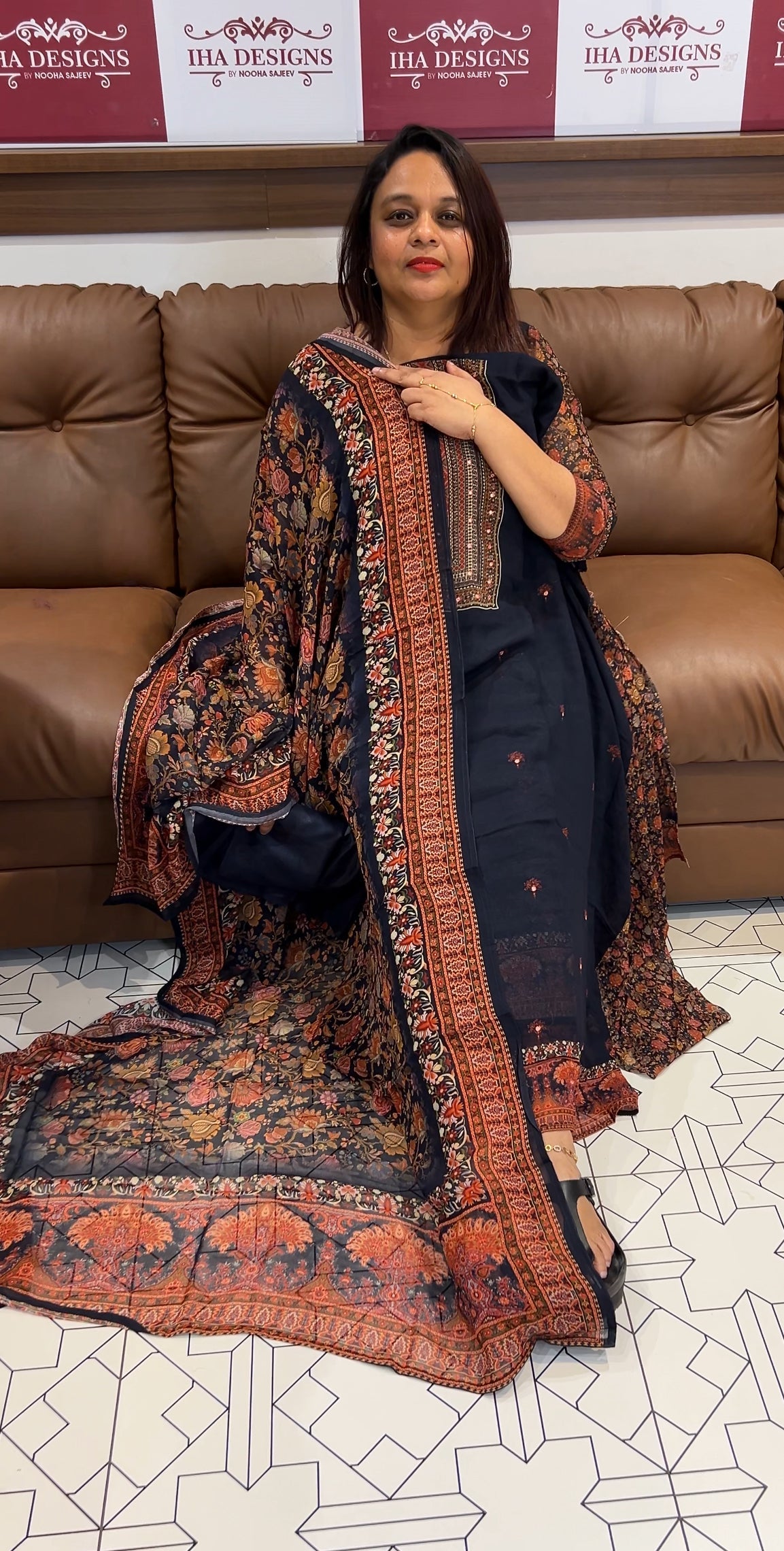 FORWARD VISCOSE GEORGETTE UNSTITCHED SALWAR SUITS - IHA 9809