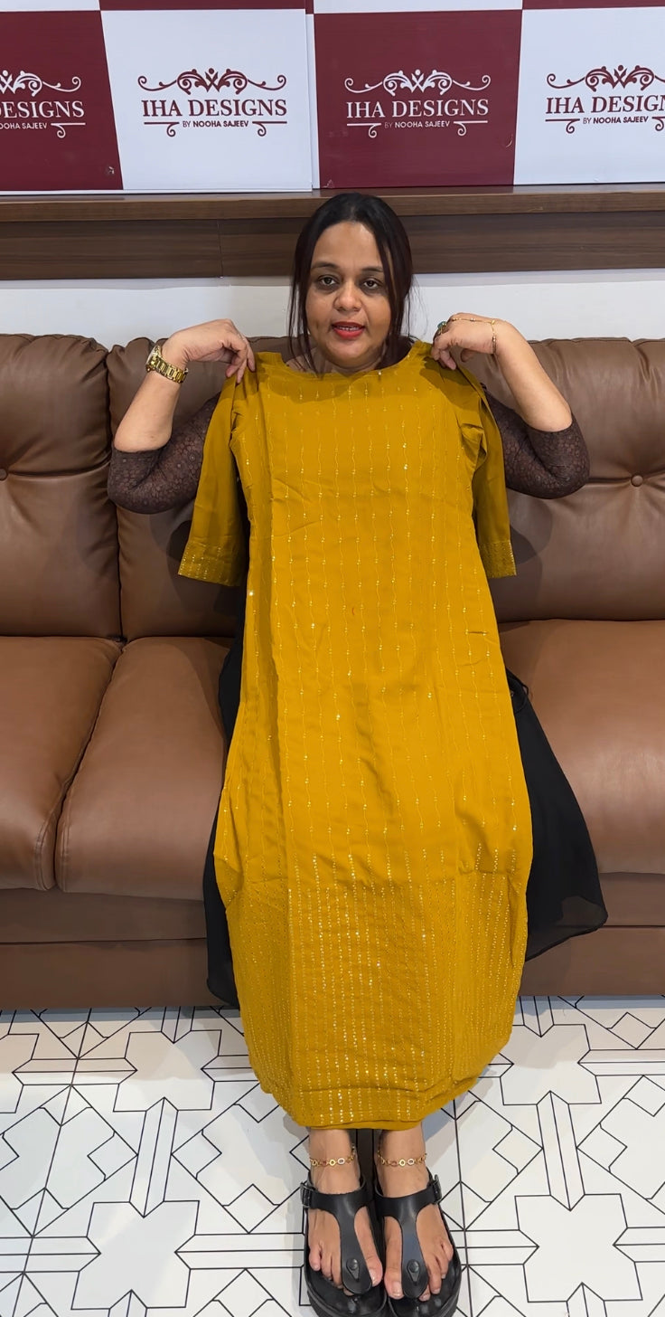 FAUX GEORGETTE KURTIS - IHA 8611