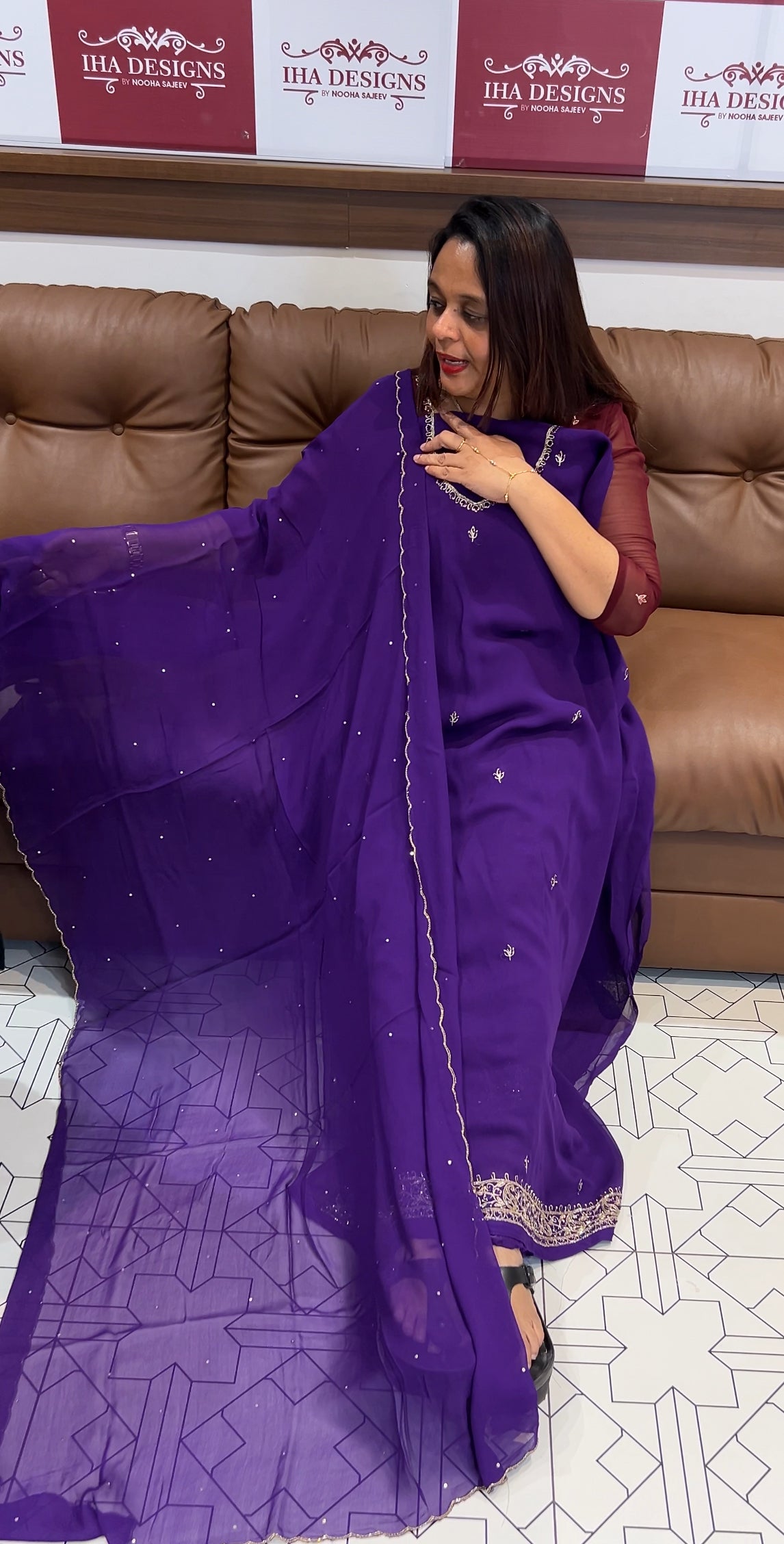 PREMIUM UNSTITCHED SALWAR SUITS - IHA 9742