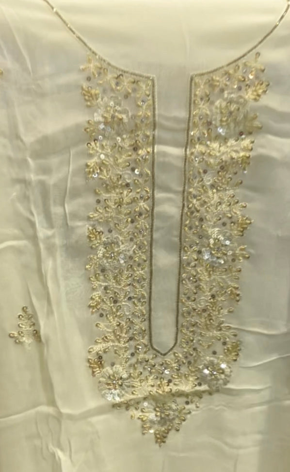 PREMIUM HAND WORKED UNSTITCHED SALWAR SUITS - IHA 8532