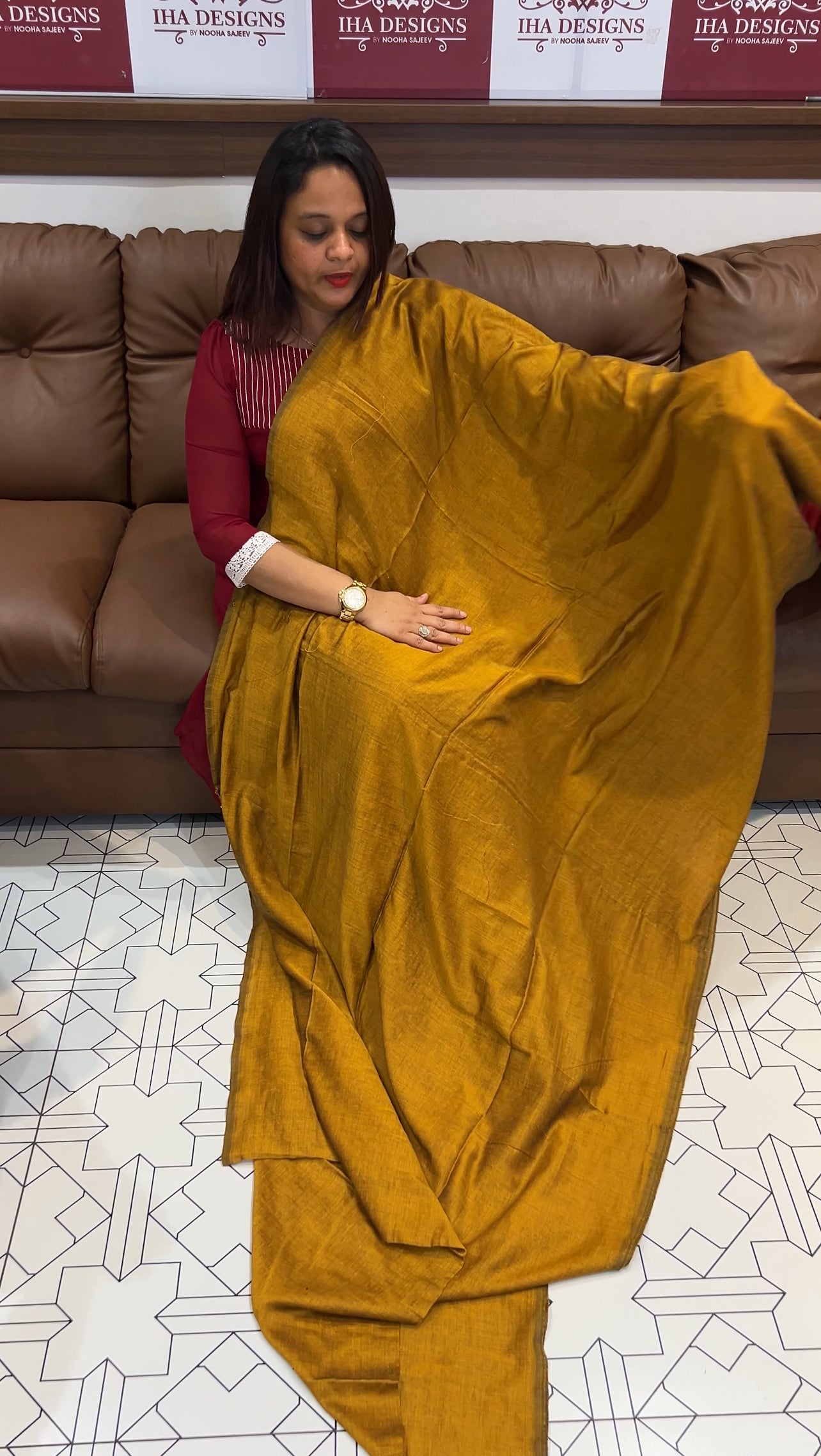 HANDLOOM COTTON SAREES - IHA 9771