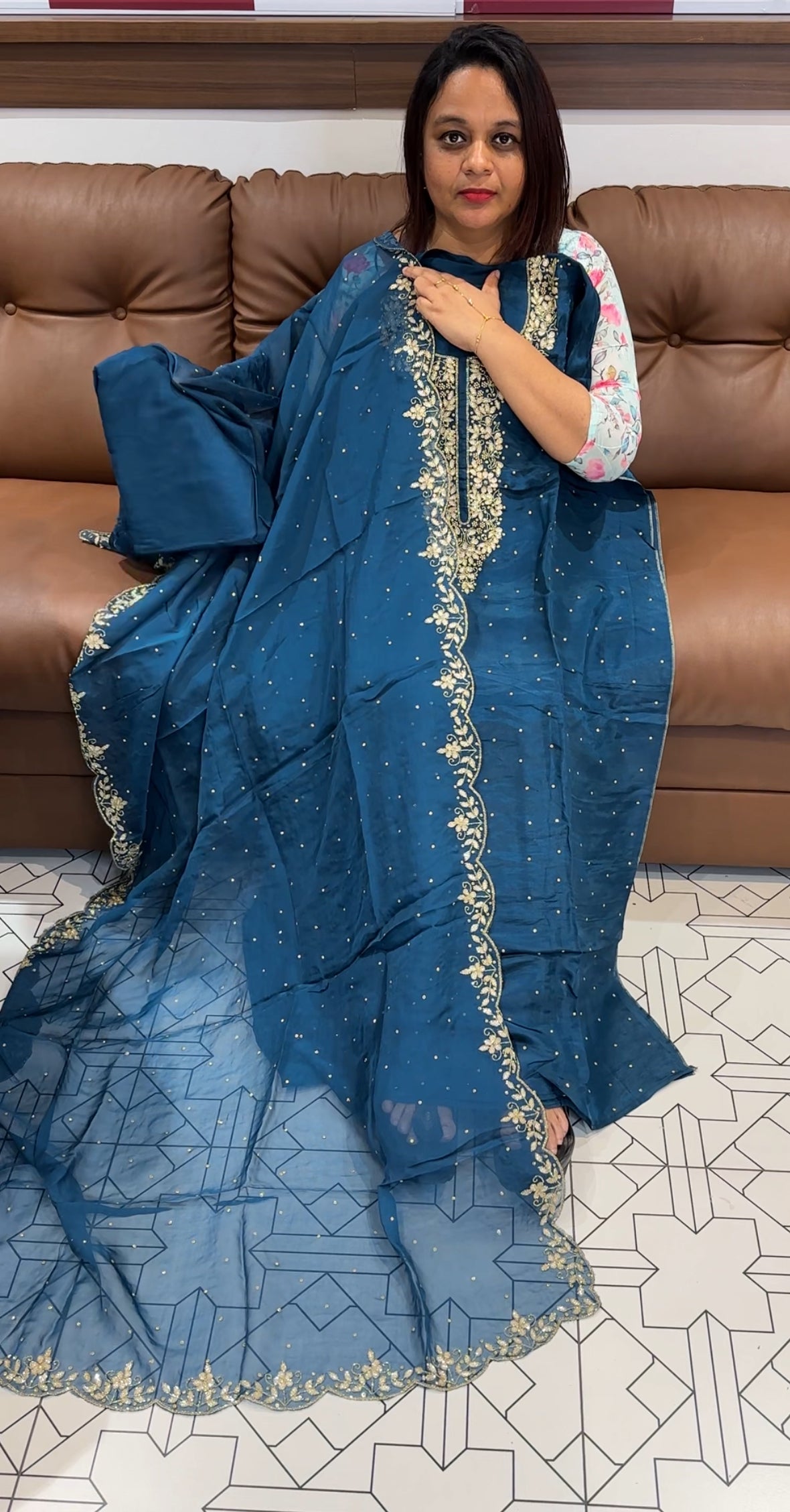 UPPADA SILK UNSTITCHED SALWAR SUITS - IHA 9843