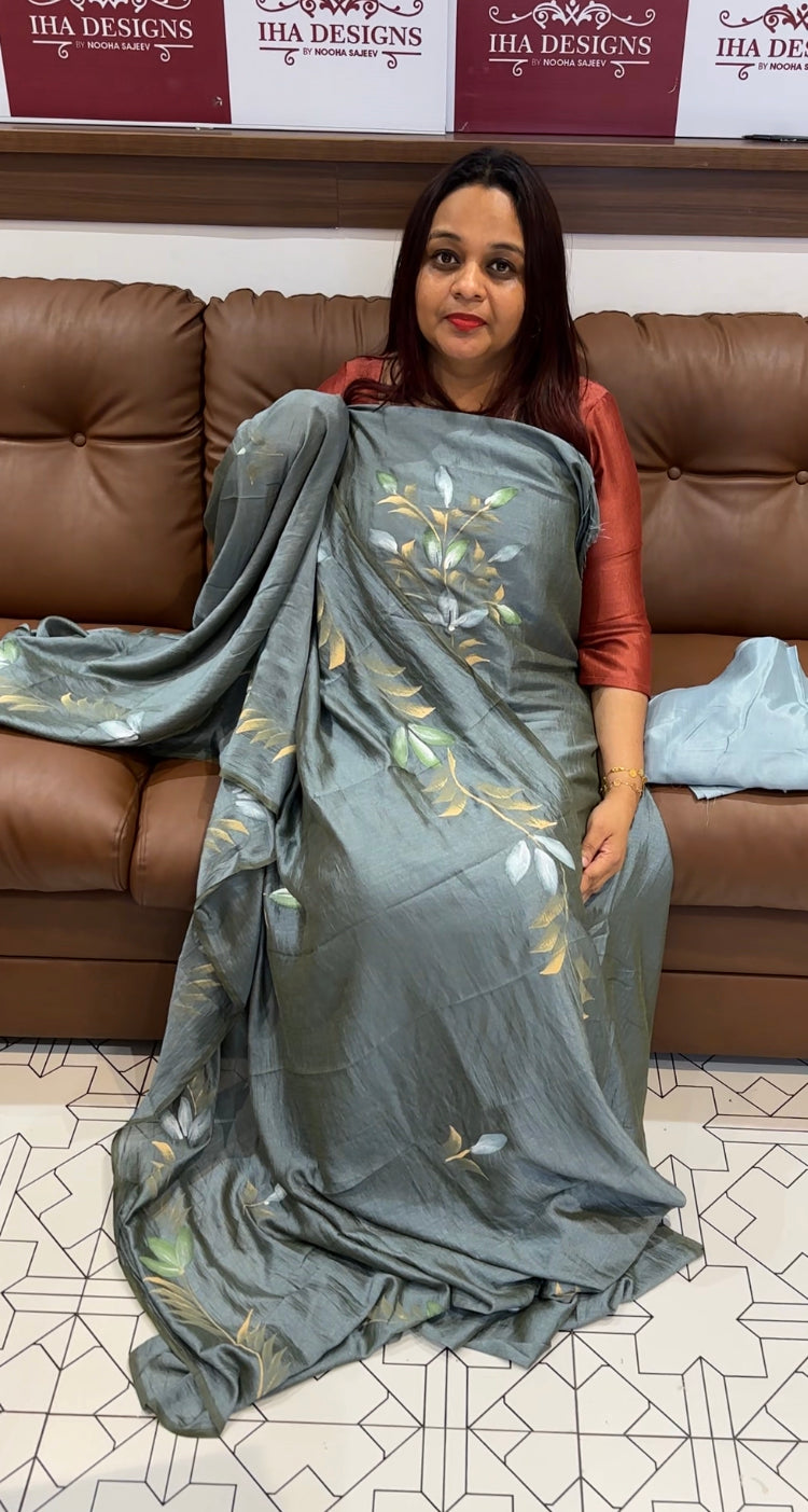 BUDGET BUY HAND PAINTED UNSTITCHED SALWAR SUITS - IHA 8155