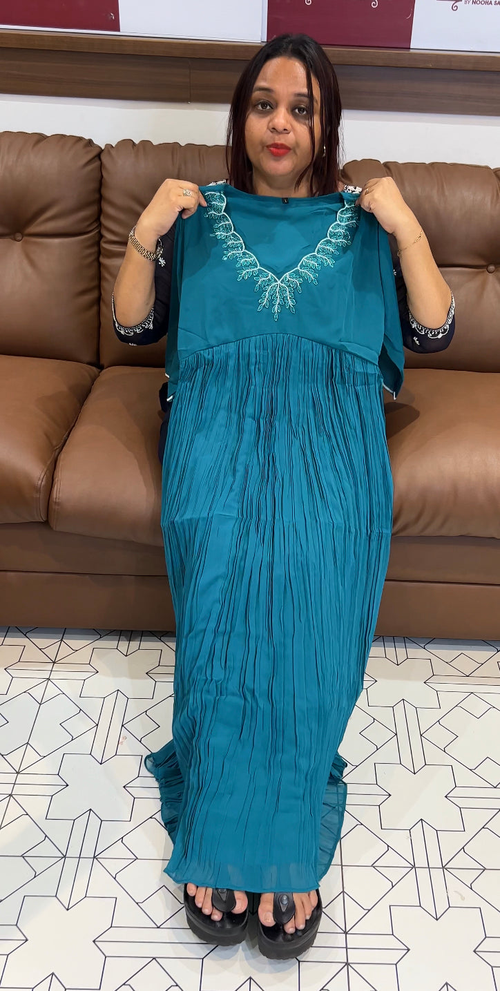 GEORGETTE HAND WORKED ALINE TOPS - IHA 8287
