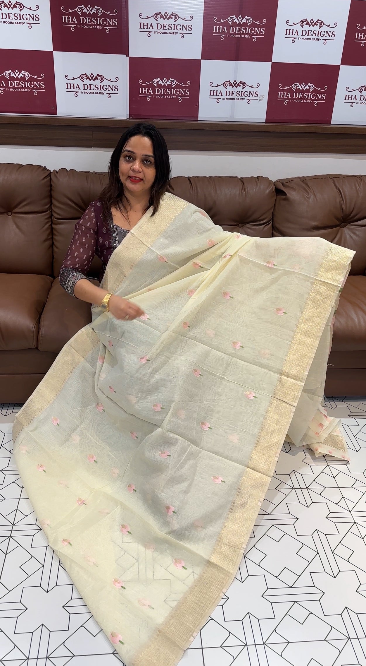 BANARASI CHANDERI SAREE- IHA 22095