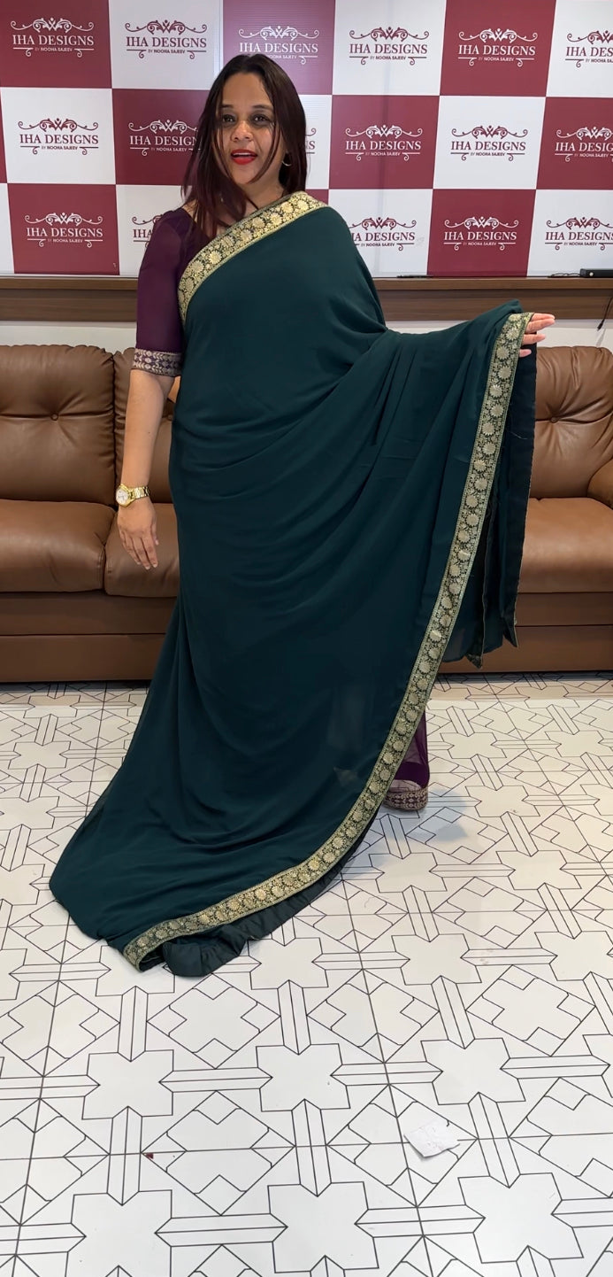 BUDGET BUY GEORGETTE SAREE - IHA 8047