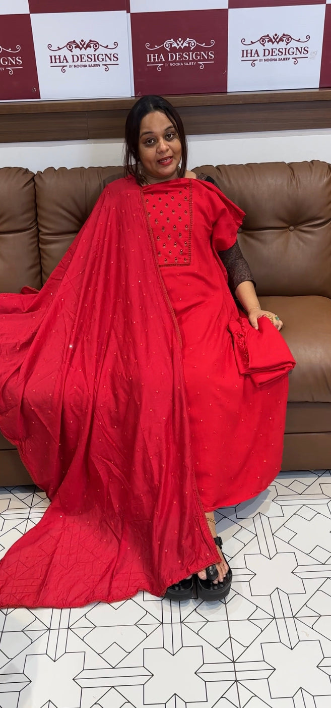 RAYON UNSTITCHED SALWAR SUIT - IHA 8618