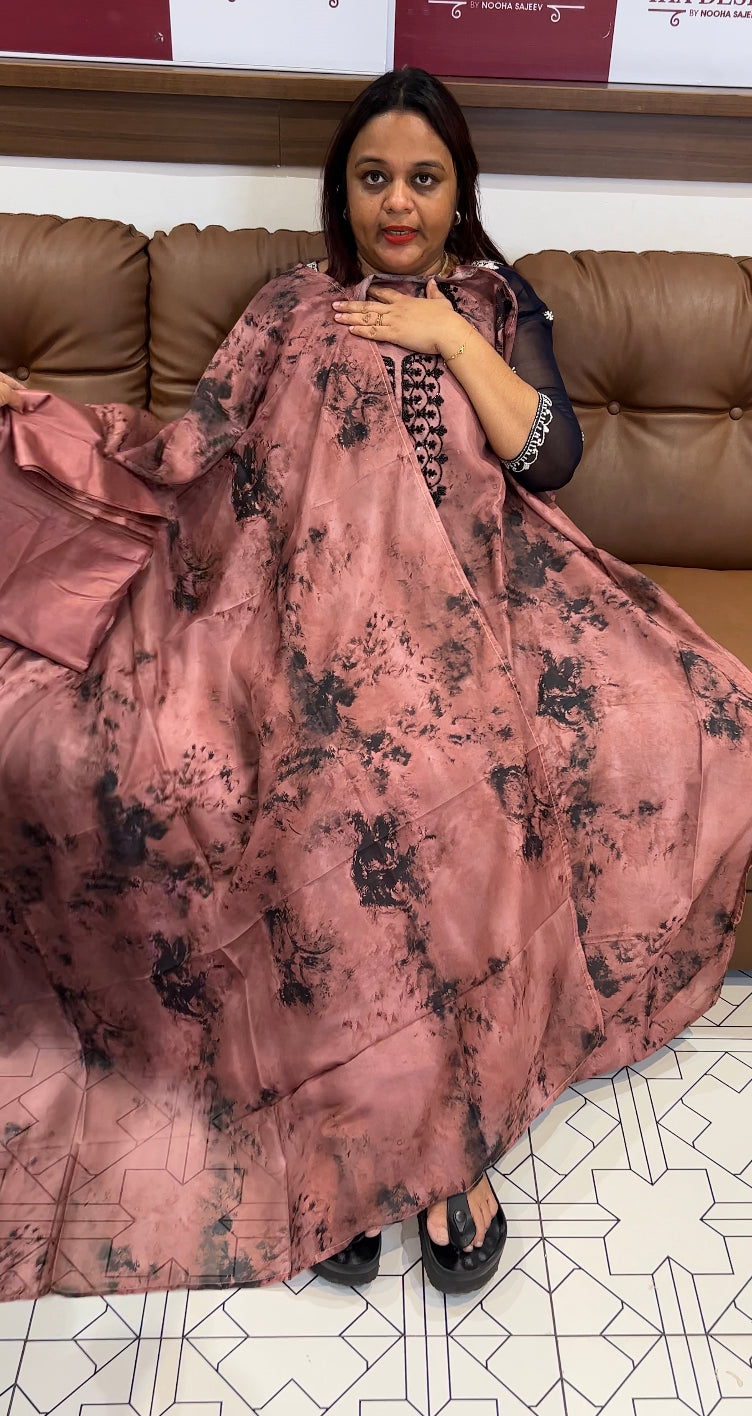 DIGITAL PRINTED ORGANZA UNSTITCHED SALWAR SUITS - IHA 8304