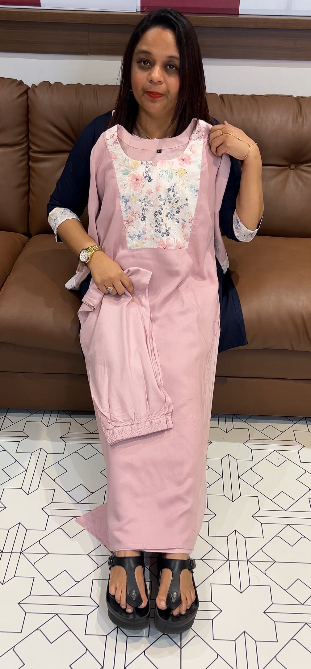 BUDGET BUY COTTON RAYON TOP AND VBOTTOM - IHA 9760