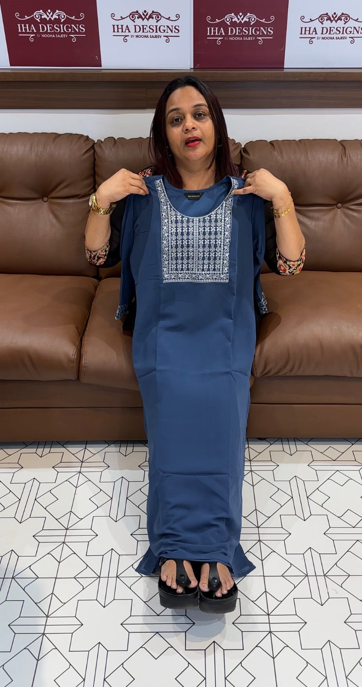 IHA'S IN-HOUSE FAUX GEORGETTE SLITED TOPS ONLY - IHA 8218