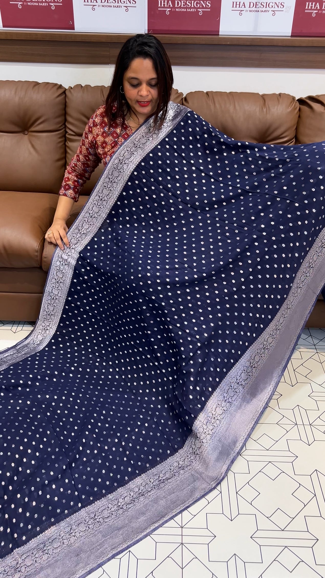 DESIGNER BANARASI SILK SAREES - IHA 9699