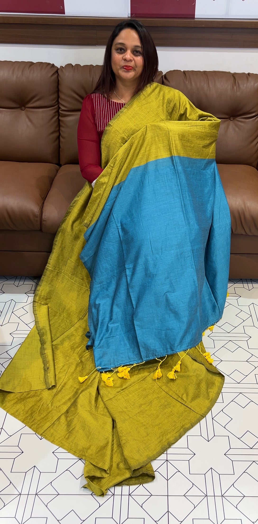 HANDLOOM COTTON SAREES - IHA 9771