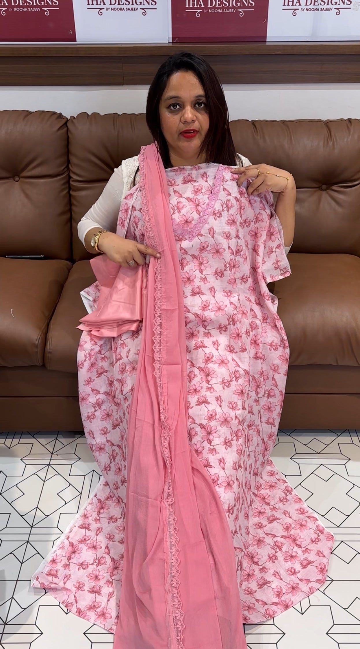 COTTON RAYON UNSTITCHED SALWAR SUIT - IHA 9598