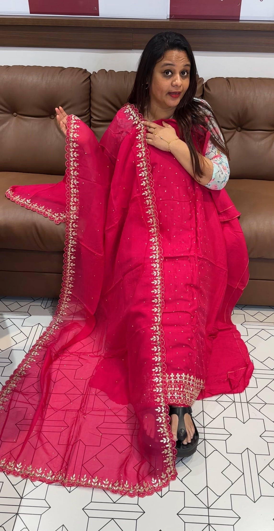 UPPADA SILK UNSTITCHED SALWAR SUITS - IHA 9842