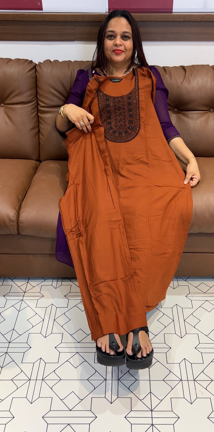 COTTON RAYON TOP AND BOTTOM - IHA 8435