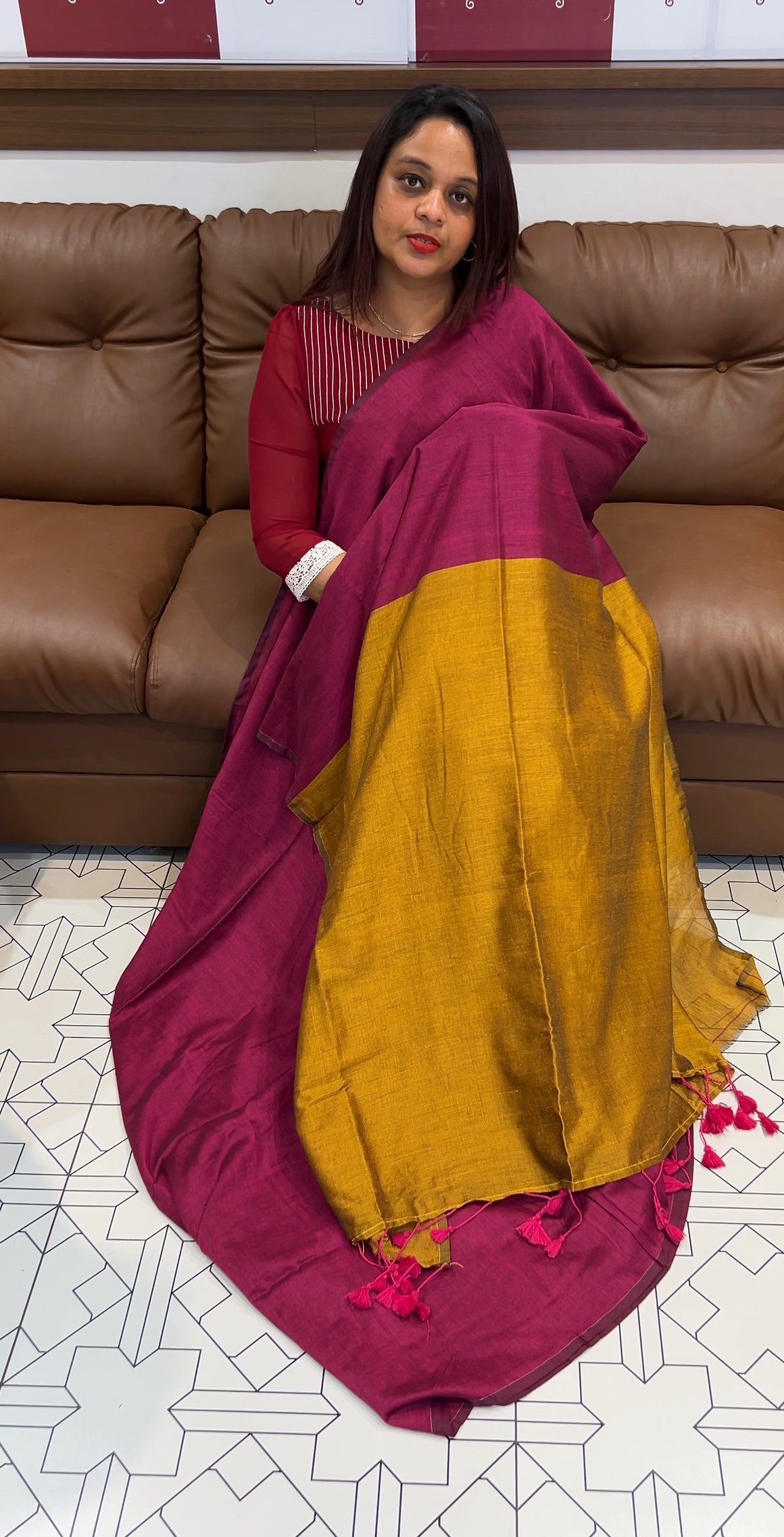 HANDLOOM COTTON SAREES - IHA 9771