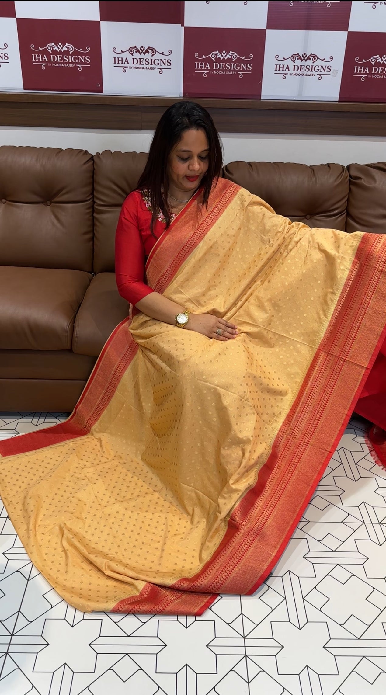 FORWARD SEMI BANARASI SILK SAREES - IHA 9668