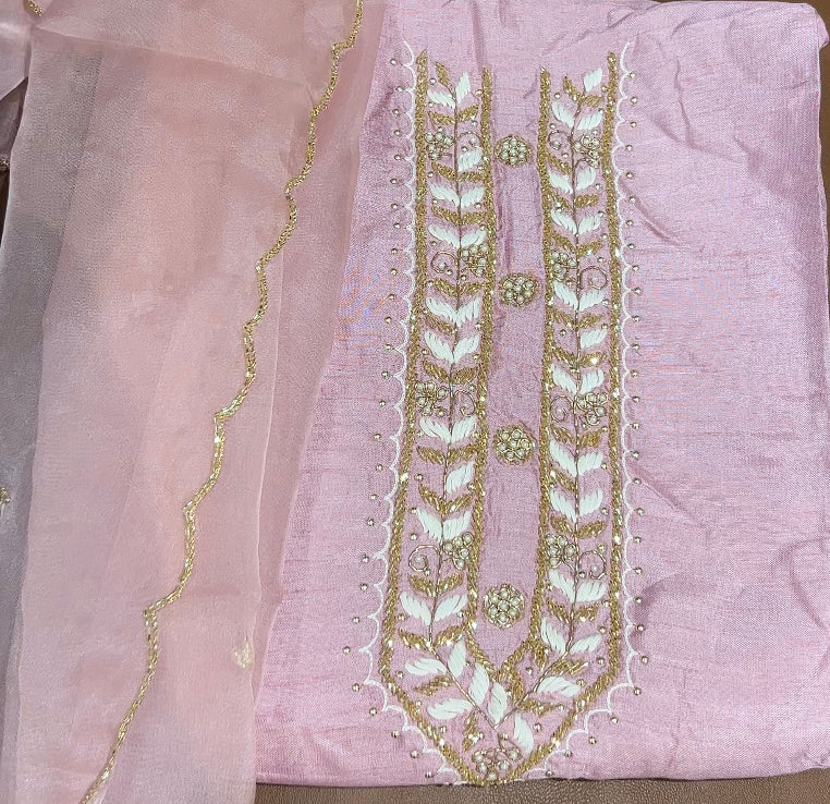 DOLA SILK UNSTITCHED SALWAR SUITS - IHA 8459