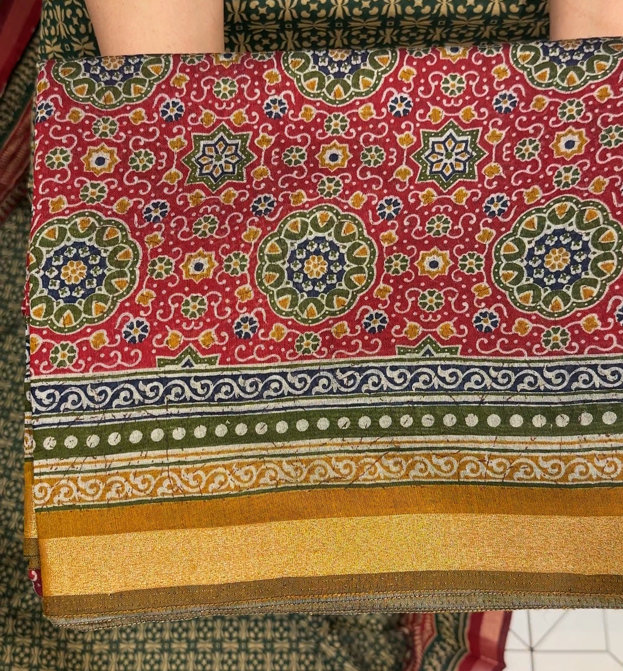 AJRAKH PRINTED SAREES - IHA 20593