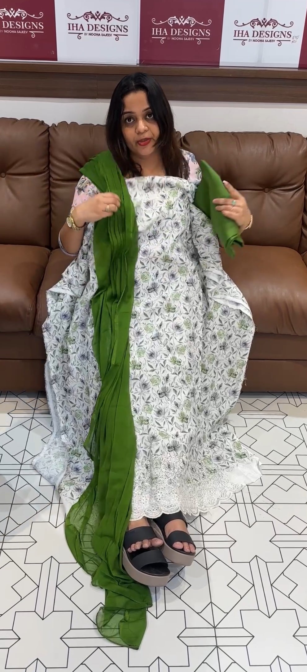 PRINTED UNSTITCHED SALWAR SUITS - IHA 22205