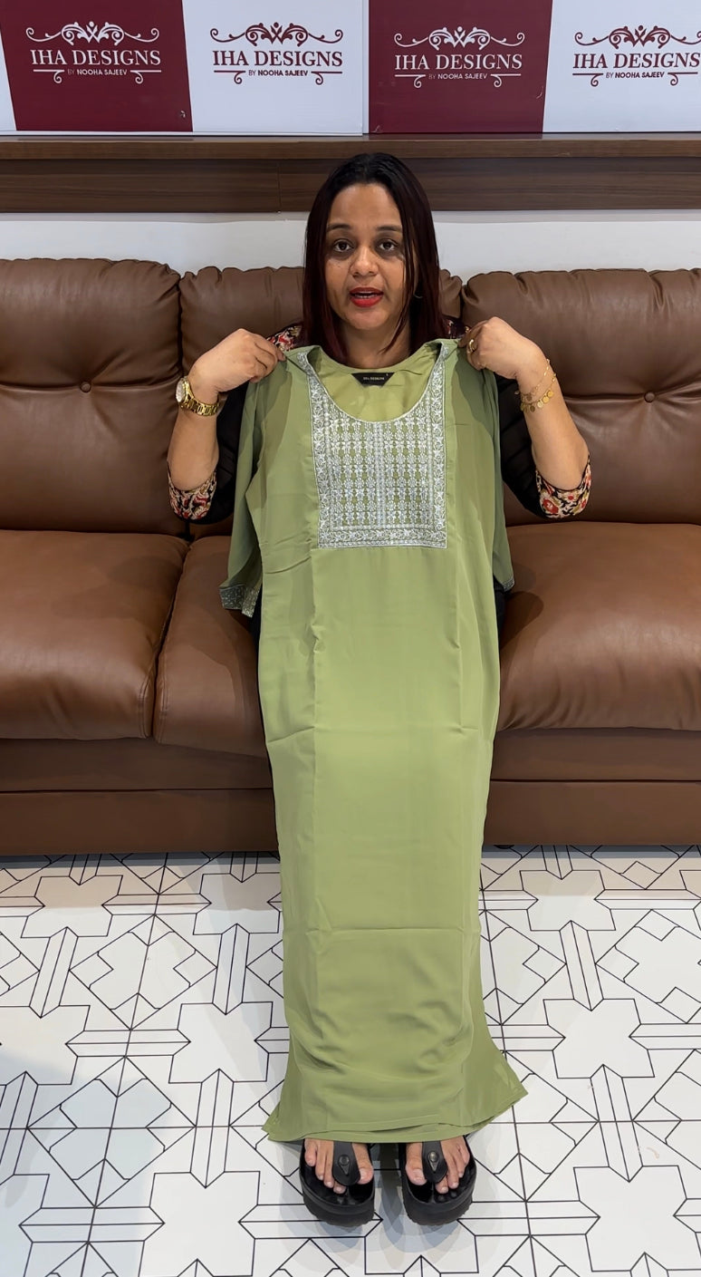 IHA'S IN-HOUSE FAUX GEORGETTE SLITED TOPS ONLY - IHA 8218