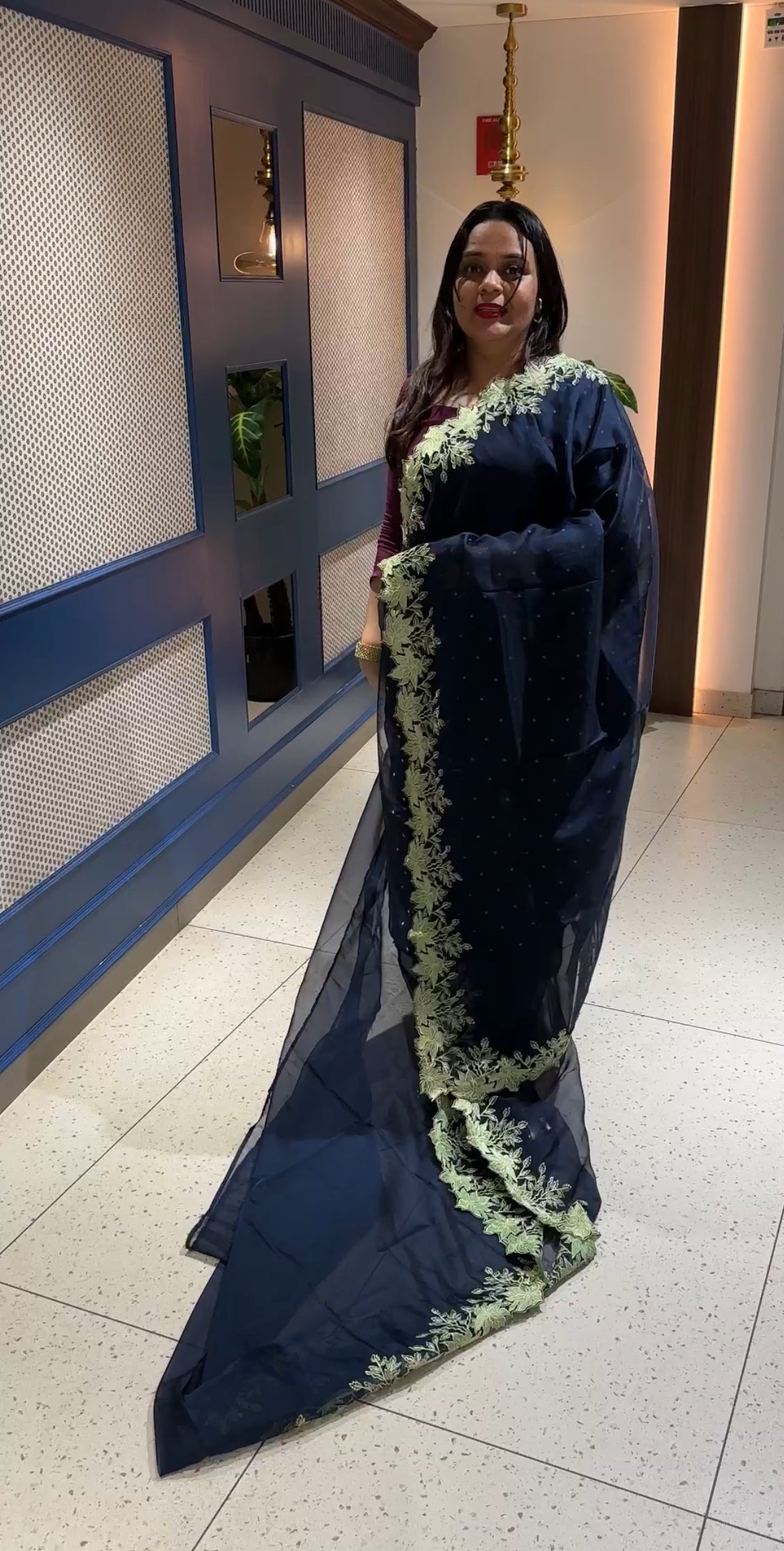DESIGNER ORGANZA SAREES - IHA 23053