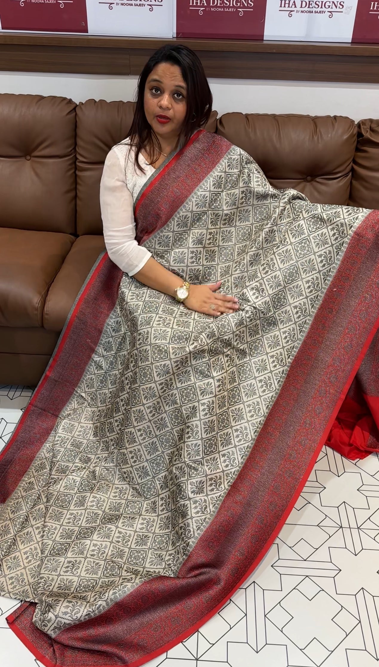DESIGNER SEMI BANARASI SILK SAREES - IHA 9591