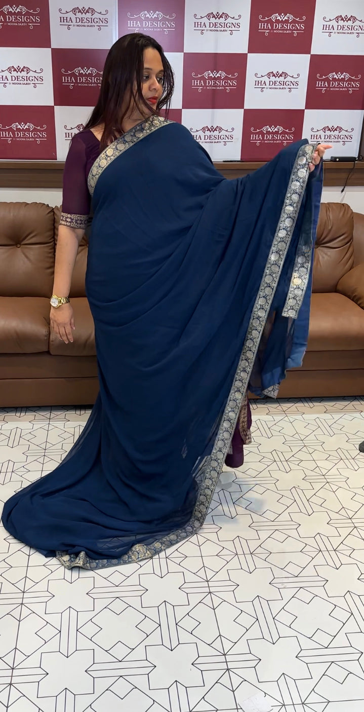 BUDGET BUY GEORGETTE SAREE - IHA 8047