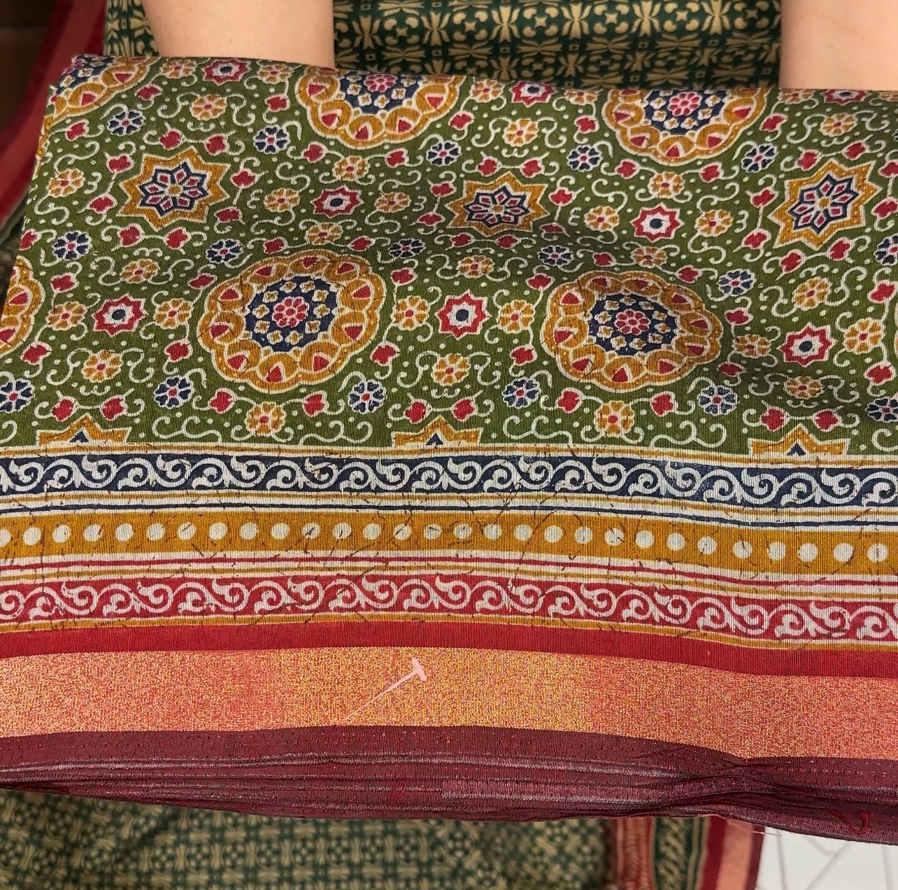 AJRAKH PRINTED SAREES - IHA 20593