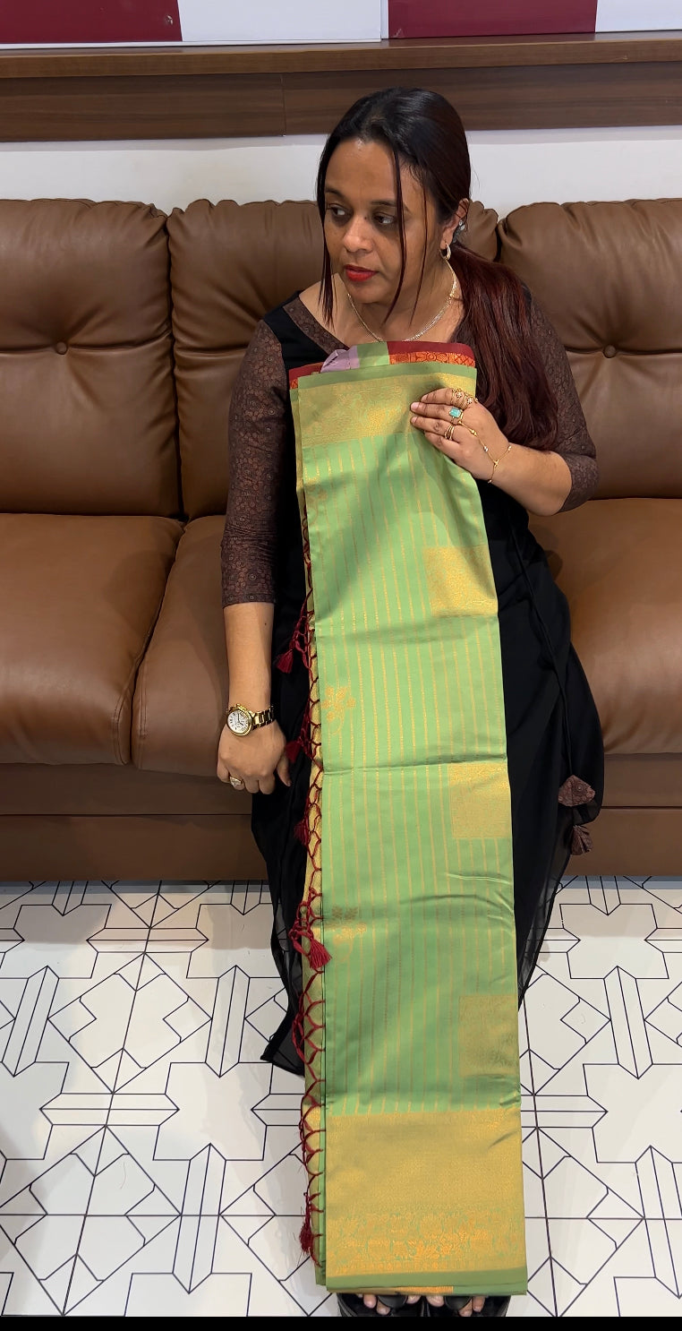 SEMI SILK SAREE - IHA 8624