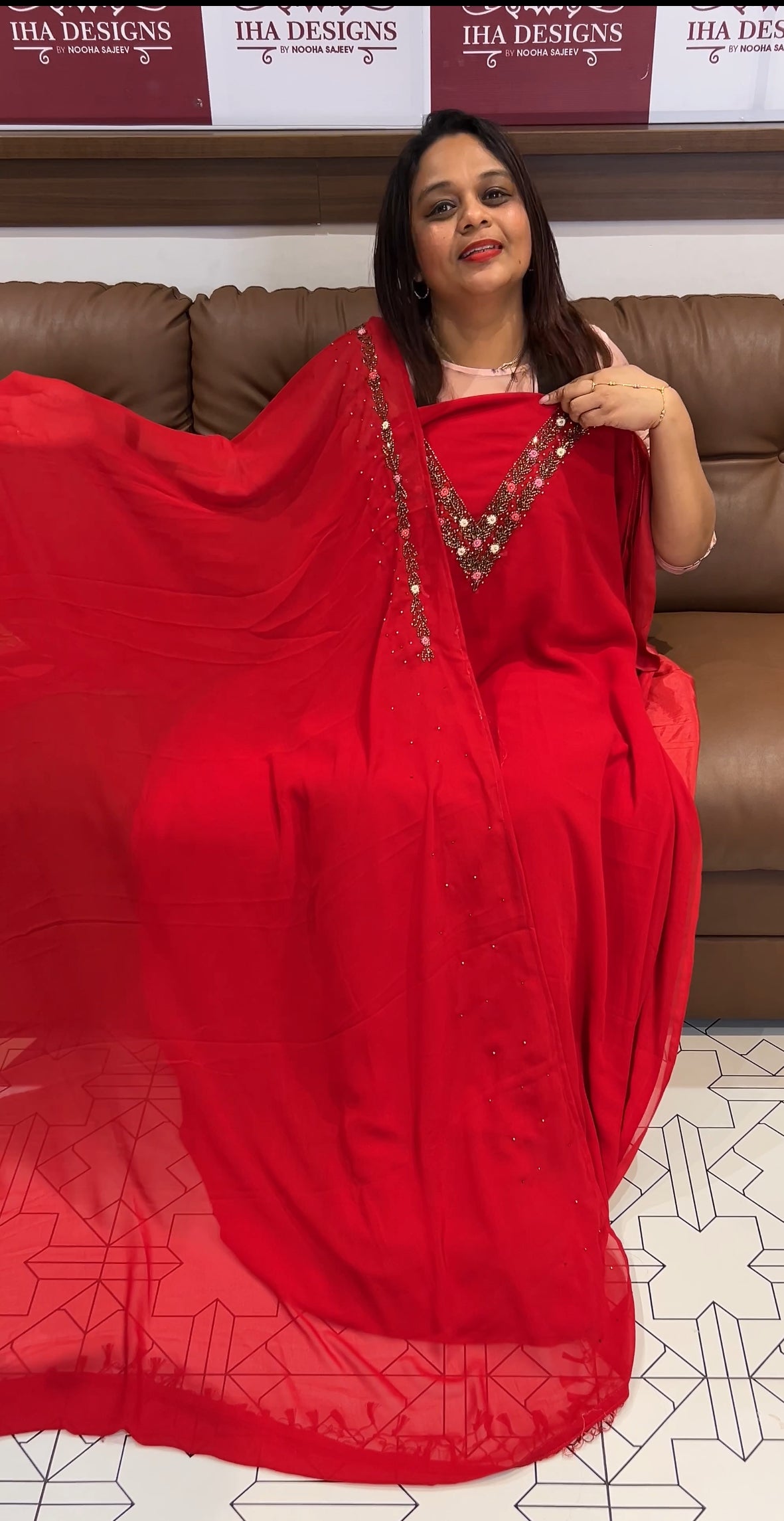 FORWARD HAND WORKED UNSTITCHED SALWAR SUITS - IHA 9876