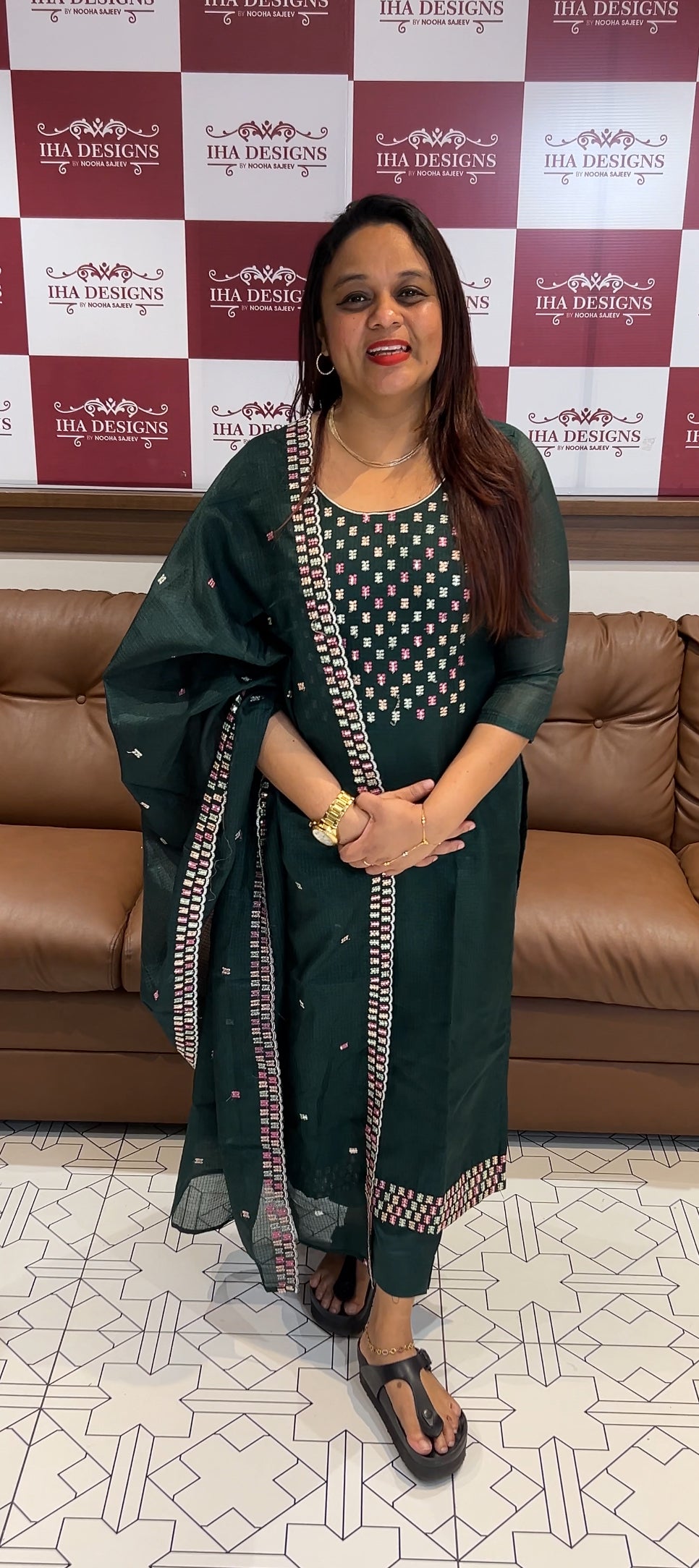 FORWARD SILKY KOTA UNSTITCHED SALWAR SUITS - IHA 9750