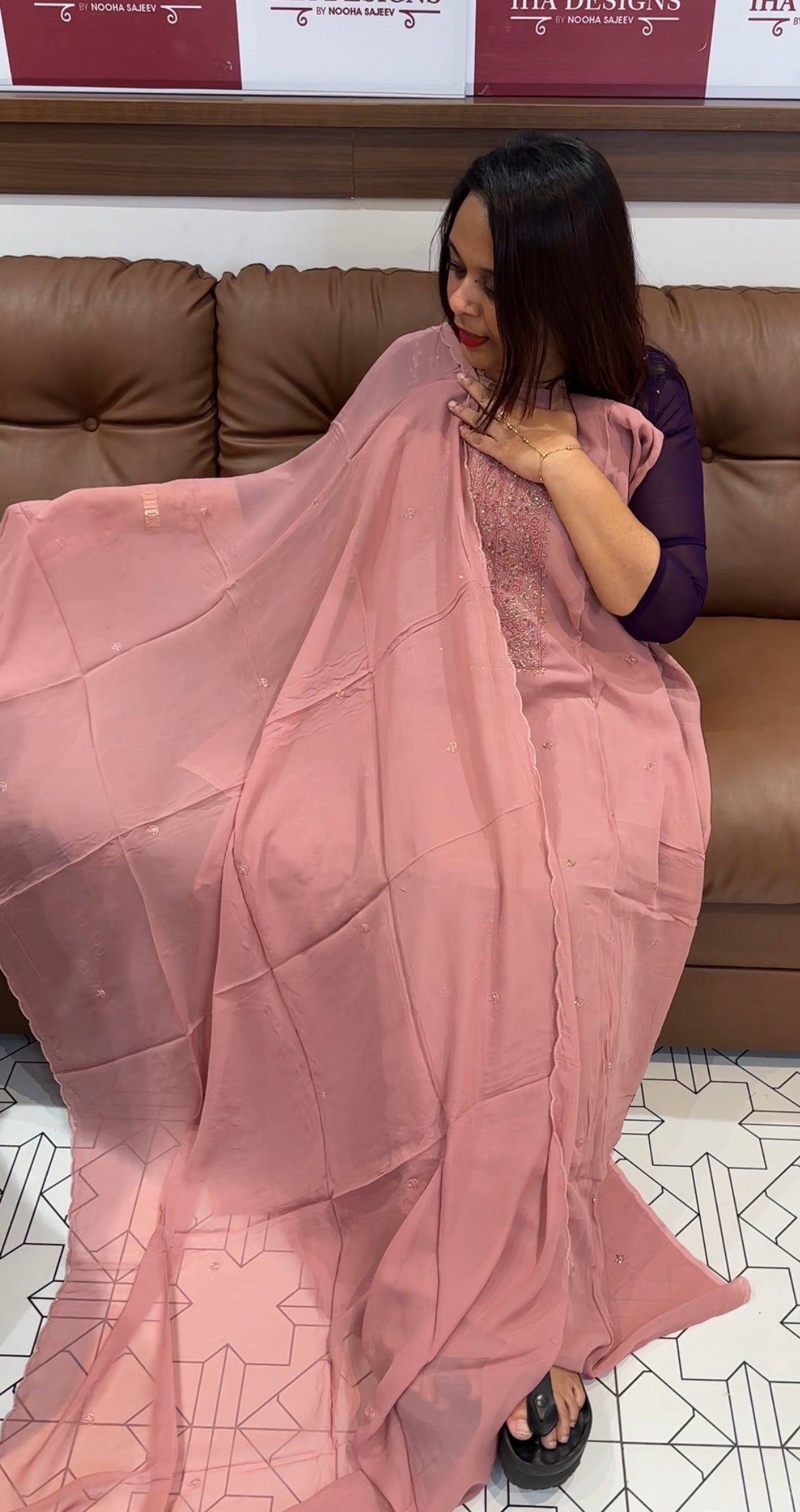 VISCOSE GEORGETTE UNSTITCHED SALWAR SUITS - IHA 9783