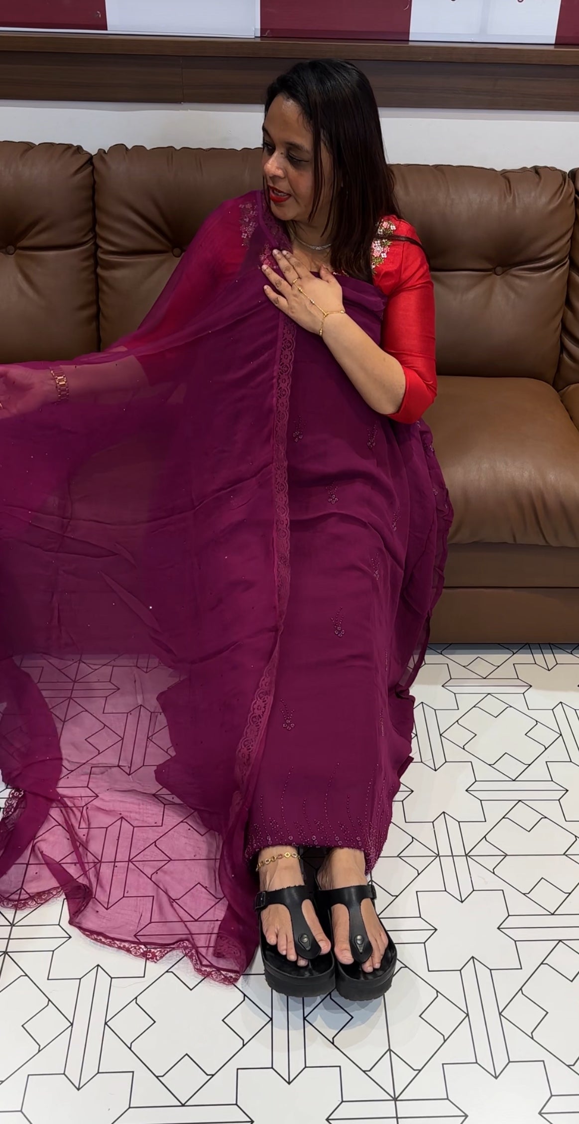 VISCOSE GEORGETTE UNSTITCHED SALWAR SUITS - IHA 9660