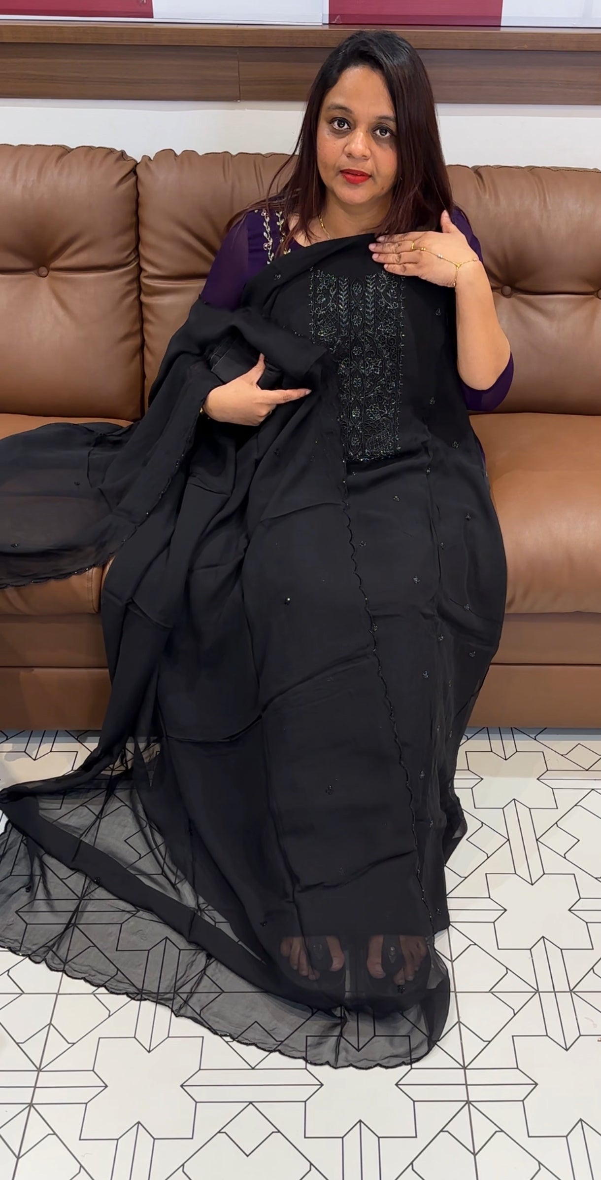 VISCOSE GEORGETTE UNSTITCHED SALWAR SUITS - IHA 9783