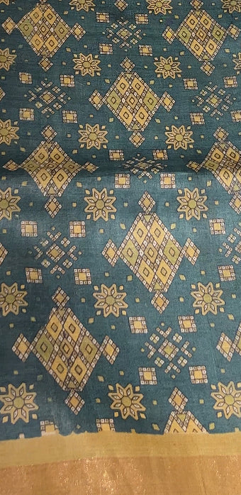 PRINTED TUSSUR SAREES - IHA 8328