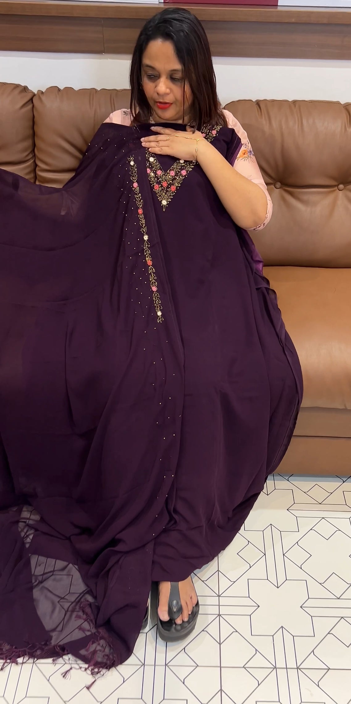 FORWARD HAND WORKED UNSTITCHED SALWAR SUITS - IHA 9876