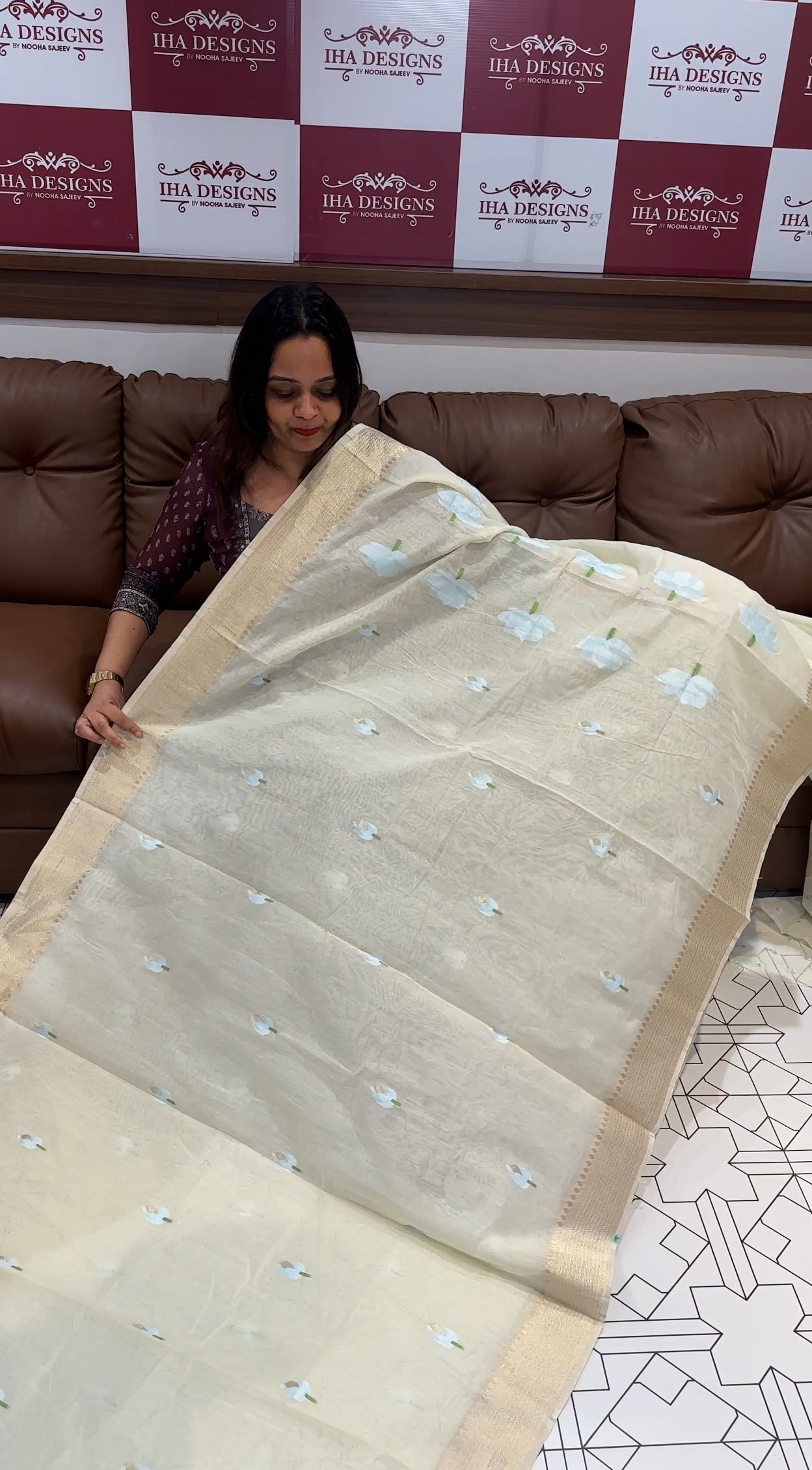 BANARASI CHANDERI SAREE- IHA 22095
