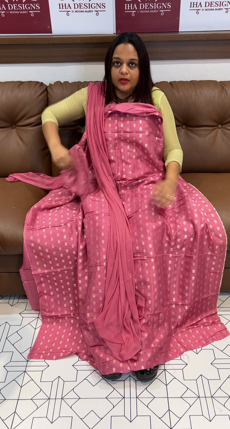 DOLA BANARASI UNSTITCHED SALWAR SUITS - IHA 8385