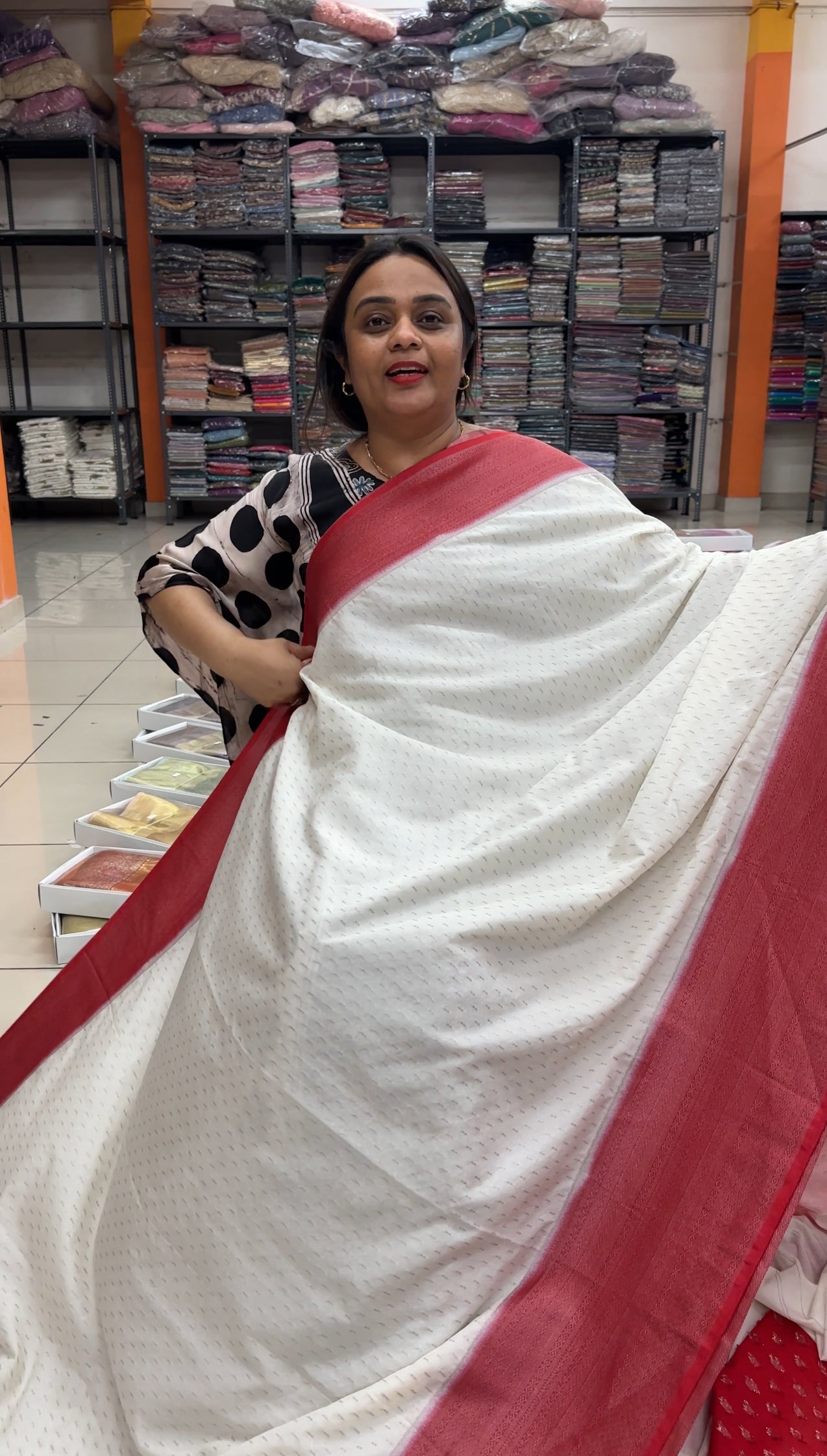 SEMI BANARASI SAREES - IHA 22248