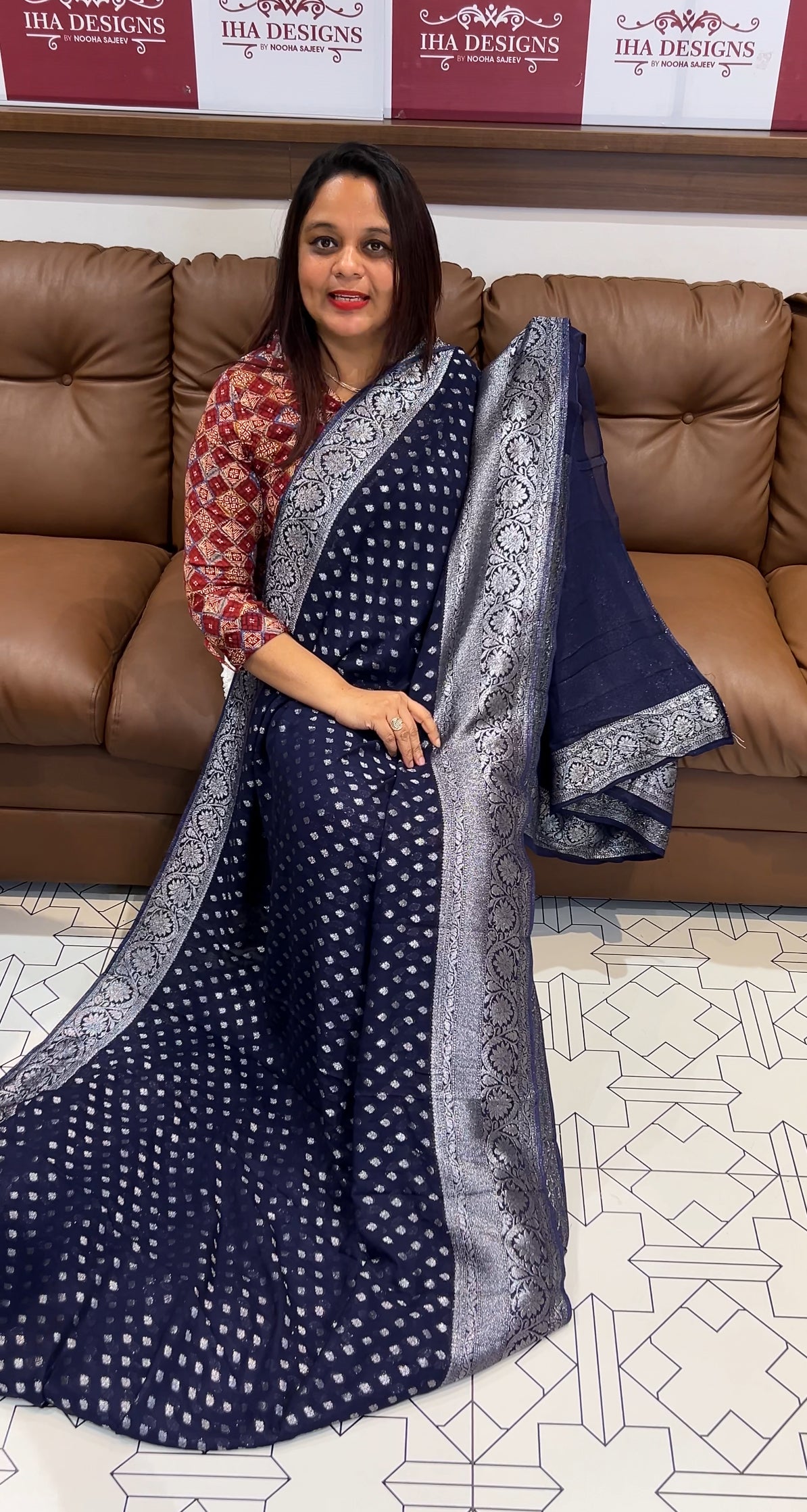 DESIGNER BANARASI SILK SAREES - IHA 9699