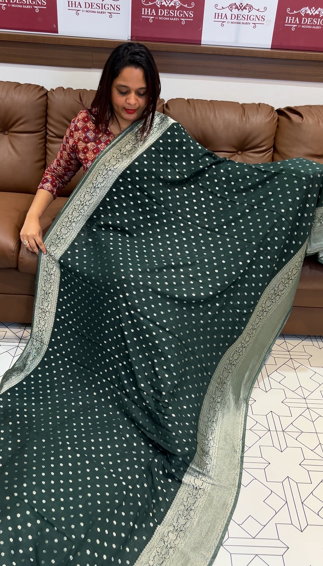 DESIGNER BANARASI SILK SAREES - IHA 9699
