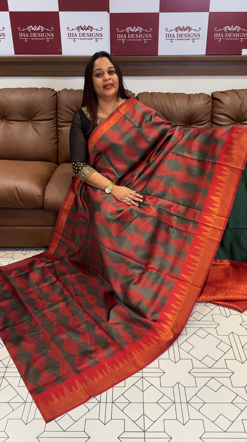 BUDGET BUY SEMI SILK SAREES - IHA 8347
