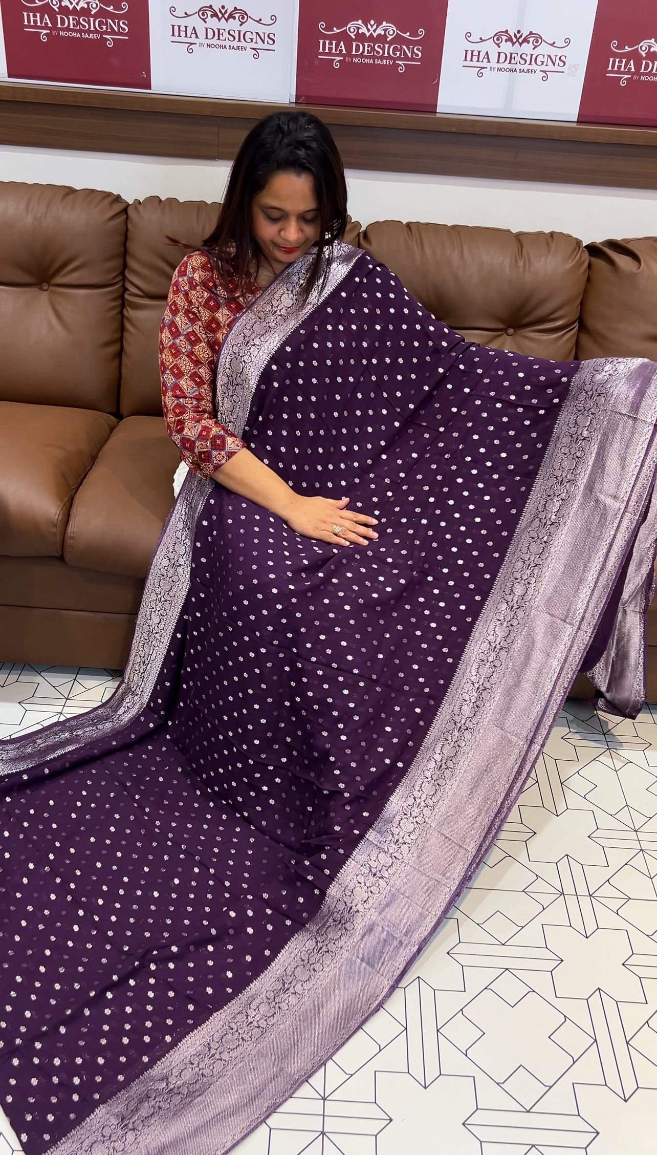 DESIGNER BANARASI SILK SAREES - IHA 9699