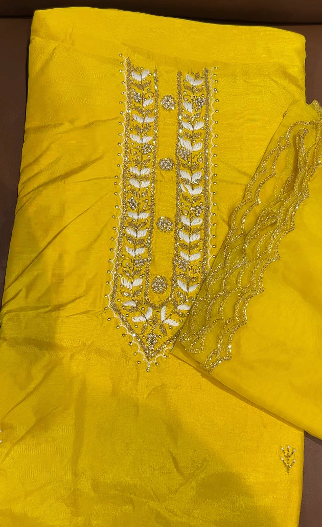 DOLA SILK UNSTITCHED SALWAR SUITS - IHA 8459
