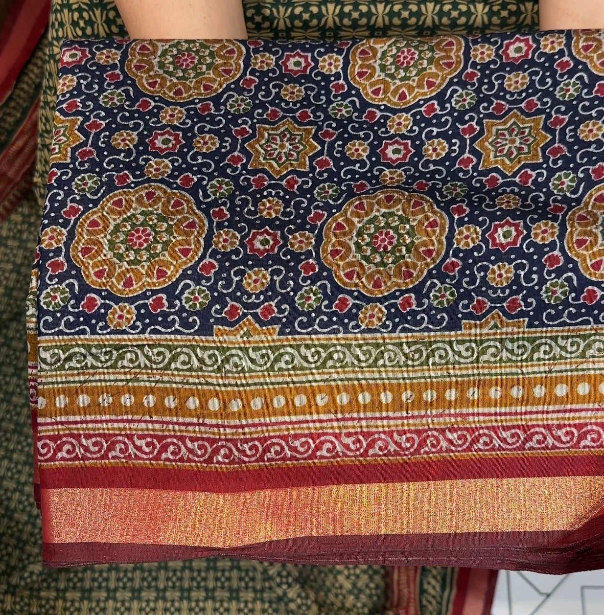 AJRAKH PRINTED SAREES - IHA 20593